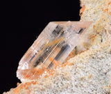 6.8cms LIMONITE IN SELENITE CRYSTAL COLLECTOR PERU MINERAL SPECIMEN TB102