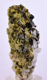 5.1cms EPIDOTE QUARTZ CRYSTALS PERU CLUSTER COLLECTOR GREEN COLOR MINERAL CB143