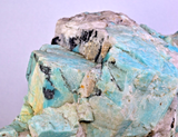 18cms AMAZONITE MICROCLINE QUARTZ CRYSTALS DENDRITES MICA MUSCOVITE PERU EB66