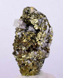 4.1cms APATITE SIDERITE QUARTZ CRYSTALS CHALCOPYRITE BORNITE PYRITE PERU AB06