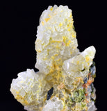 4.3cms PREHNITE QUARTZ EPIDOTE CRYSTALS PERU SHINY MINERAL SPECIMEN QB111