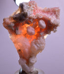 6cms GEM PINK OPAL HYALITE PALYGORSKITE QUARTZ SCULPTURE BOTRYOIDAL PERU PB44