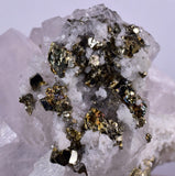 5cms CALCITE QUARTZ PYRITE DICKITE SCHEELITE ? PERU HUANZALA AB124