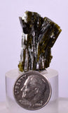 2.8cms EPIDOTE QUARTZ CRYSTALS PERU CLUSTER COLLECTOR GREEN COLOR MINERAL CB68