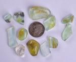 LOT 11 GEM BLUE OPAL SCENIC TUMBLED PERU SEASCAPE PENDANT DENDRITES  BB330