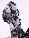 8.8cm GEM TOURMALINE SCHORL TWIN QUARTZ SHINY CRYSTALS PERU MINERAL SPECIMEN WB4