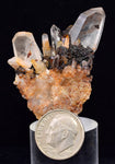 4.7cms HEMATOID JAPAN LAW QUARTZ  GOETHITE MINERAL SPECIMEN PERU QB114
