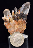 4.7cms HEMATOID JAPAN LAW QUARTZ  GOETHITE MINERAL SPECIMEN PERU QB114