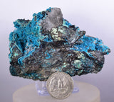9.4cms QUARTZ CHRYSOCOLLA TENTADORA MINE PERU GRAPE BOTRYOIDAL CRYSTAL CB83
