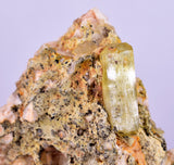 3.5cms YELLOW APATITE CRYSTALS IMILCHIL MOROCCO MINERAL SPECIMEN AB235