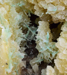 13cm STALACTITE SELENITE CALCITE DRUZY CHRYSOCOLLA MALACHITE LILY MINE PERU DB97