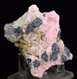 8.3cms RHODOCHROSITE QUARTZ CALCITE CRYSTALS JORDANITE (?) GALENA PERU RB511