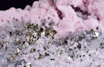 10.3cms RHODOCHROSITE ROSETTE PYRITE FLUORITE QUARTZ PERU PINK CRYSTALS RB347