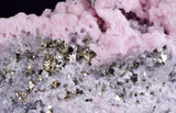 10.3cms RHODOCHROSITE ROSETTE PYRITE FLUORITE QUARTZ PERU PINK CRYSTALS RB347