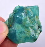 8.2grs GEM SILICA CHRYSOCOLLA LILY MINE PERU CHALCEDONY QUARTZ BLUE ROUGH SB143