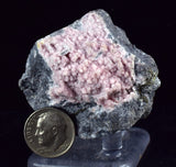 4.7cms RHODOCHROSITE ROSETTE PERU PINK CRYSTALS HUANZALA MINE MINERAL RB567