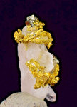 0.6 cms UNIQUE NATIVE GOLD INCAS PYRITE CUBES PERU QUARTZ CRYSTALS LB125