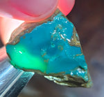 14grs GEM SILICA CHRYSOCOLLA LILY MINE PERU CHALCEDONY QUARTZ BLUE ROUGH SB141