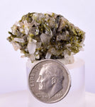 LOT 10 EPIDOTE QUARTZ CRYSTALS PERU CLUSTER COLLECTOR GREEN COLOR MINERAL CB187
