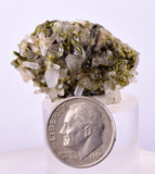 LOT 10 EPIDOTE QUARTZ CRYSTALS PERU CLUSTER COLLECTOR GREEN COLOR MINERAL CB187