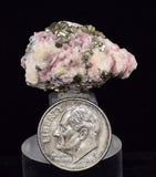 2.7ms RHODOCHROSITE FLUORITE PYRITE CHINA CRYSTAL RHOMBOHEDRAL MINIATURE RB410