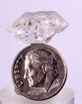 2cms HERKIMER DIAMOND ANTHRAXOLITE CRYSTALS MINERAL SPECIMEN PERU QB21