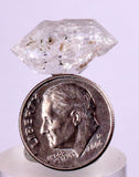 2cms HERKIMER DIAMOND ANTHRAXOLITE CRYSTALS MINERAL SPECIMEN PERU QB21
