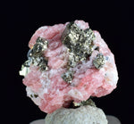1.2cms RHODOCHROSITE PYRITE CHINA CRYSTAL RHOMBOHEDRAL MINIATURE RB636