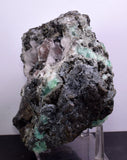 15.5cms GEOCRONITE GREEN FLUORITE  CRYSTAL GALENA PERU MILPO PERU SHINY KB22