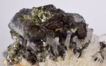 12cms GALENA QUARTZ PYRITE CRYSTAL CUBIC PERU MINERAL SPECIMEN  GB37