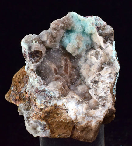 4.9cms DRUZY CHRYSOCOLLA QUARTZ LILY MINE PERU COPPER 2000 DISCOVERY DB31