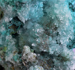 20cm GEM CHRYSOCOLLA IN SELENITE LILY MINE PERU MALACHITE STALACTITES CB359