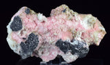 10cms RHODOCHROSITE ROSETTE PYRITE CRYSTALS PERU MINERAL SPECIMEN RB580
