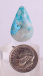 12.5 Carats  BLUE CHRYSOCOLLA QUARTZ MALACHITE PERU SCENIC CABOCHON PENDANT BB88