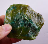 200grs GEM SILICA CHRYSOCOLLA LILY MINE PERU CHALCEDONY QUARTZ BLUE ROUGH SB107