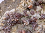 14cms GEM SPHALERITE RUBY BLEND ON QUARTZ PYRITE CRYSTALS PERU MB141