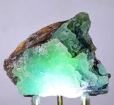 5.1cms DRUZY CHRYSOCOLLA QUARTZ LILY MINE PERU COPPER 2000 DISCOVERY DB09