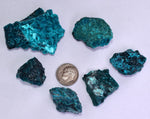 51grs BLUE MALACHITE CHRYSOCOLLA SCULPTURE SCENIC PERU ROUGH DECORATION UB182
