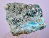10.3cms ATACAMITE CALCITE DRUZY CHRYSOCOLLA MALACHITE LILY MINE PERU AB249