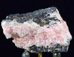 5.8cms RHODOCHROSITE ROSETTE QUARTZ SPHALERITE PERU PINK CRYSTALS NEEDLES  RB325