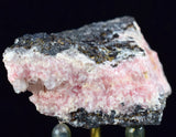 5.8cms RHODOCHROSITE ROSETTE QUARTZ SPHALERITE PERU PINK CRYSTALS NEEDLES  RB325