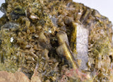 16cms CLINOZOISITE EPIDOTE CRYSTALS PERU MINERAL SPECIMEN COLLECTOR  KB38