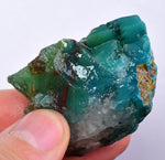 46grs GEM SILICA CHRYSOCOLLA LILY MINE PERU CHALCEDONY QUARTZ BLUE ROUGH SB136