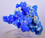 7.6cms NEW BLUE CHALCANTHITE NATURAL BOTRYOIDAL CRYSTALS PERU TRANSLUCENT FB30