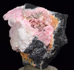 4.3cms RHODOCHROSITE QUARTZ CALCITE CRYSTALS JORDANITE (?) GALENA PERU RB504