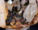 7.7cm HEMATOID QUARTZ  GOETHITE IRIDESCENT MINERAL SPECIMEN PERU COLLECTOR QB115
