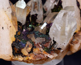 7.7cm HEMATOID QUARTZ  GOETHITE IRIDESCENT MINERAL SPECIMEN PERU COLLECTOR QB115