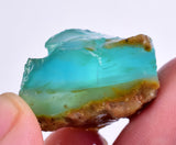 73.5cts GEM BLUE OPAL HIGH QUALITY PERU ROUGH SCENIC MINERAL SPECIMEN OB150