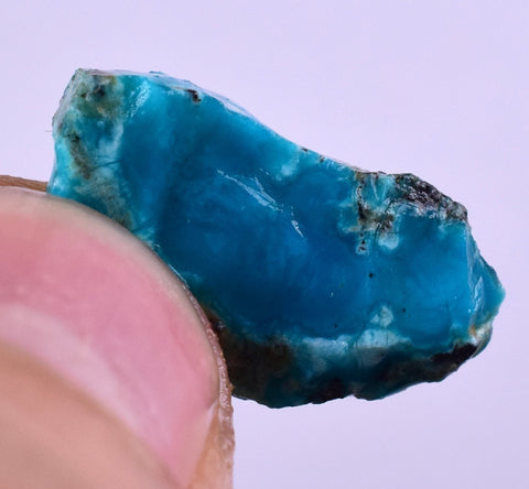 7carats GEM SILICA CHRYSOCOLLA CHALCEDONY PERU HIGH YIELD NEW FIND ROUGH SB112