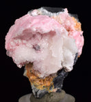 4.3cms RHODOCHROSITE QUARTZ CALCITE CRYSTALS JORDANITE (?) GALENA PERU RB504